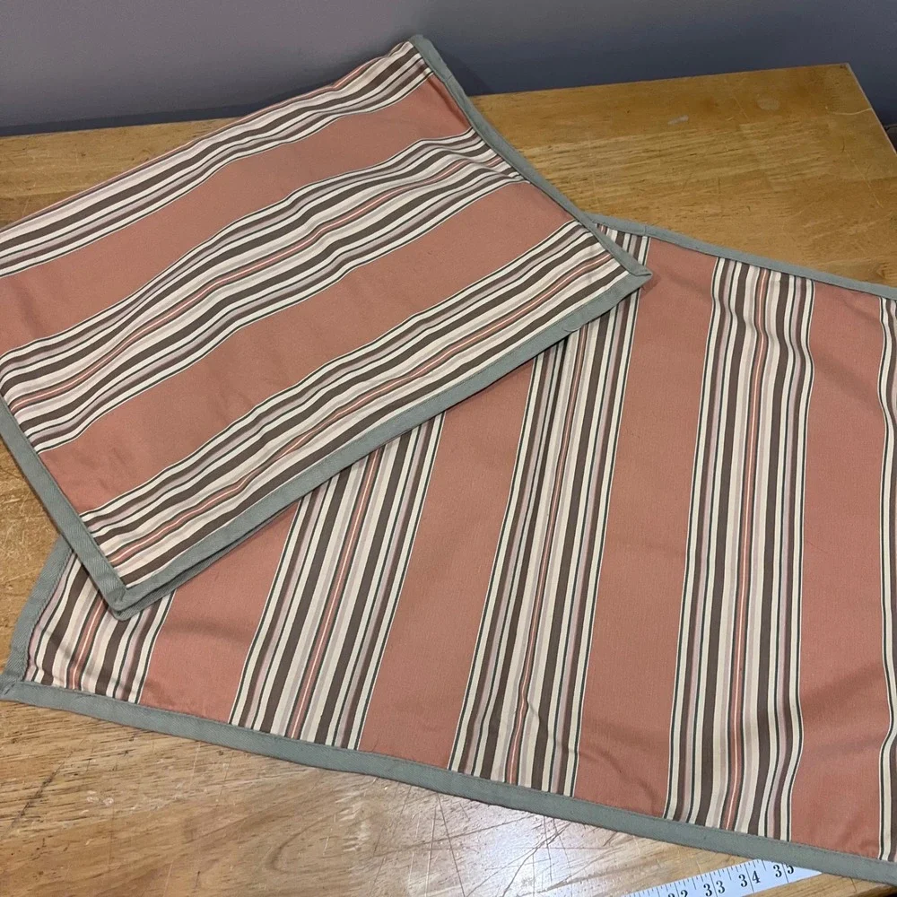Ralph Lauren American Living‎ sea island Striped Standard Pillow Shams Set of 2
